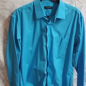 Blue button down dress shirt